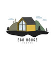 flat barnhouse modern two-storey house vector image