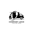 food delivery truck logo icon vector image