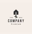 house root tree hipster vintage logo icon vector image vector image