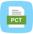 pct file document icon vector image vector image