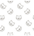 seamless cats pattern vector image