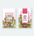 strawberry pattern design templates product hand vector image vector image