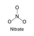 The chemical formula of nitrate infographics Vector Image