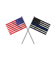 american police flag vector image vector image