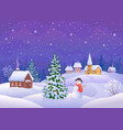 christmas night vector image vector image