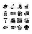 cooking icon set set of icon vector image