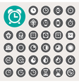 clocks and time icons set vector image vector image