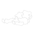 map of austria vector image