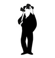 silhouette lumberjack man in cartoon style vector image