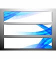 website headers or banners with blue stripes vector image