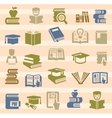 book icons set vector image vector image