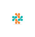 circle connect colored technology logo vector image
