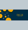 cultural diwali festival wide web banner vector image vector image