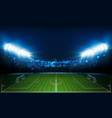 football arena field with bright stadium lights vector image