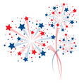 colorful fireworks background vector image vector image
