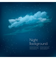 night sky background with clouds and stars vector image