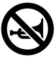 no horn forbidden sign modern round sticker vector image