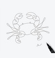 crab pen line style vector image vector image