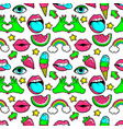 seamless pattern with fashion patches vector image