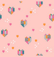 geometric hearts background abstract hearts vector image