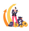 financial growth and success at work man vector image