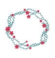 floral concept of circle frame vector image vector image