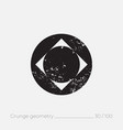 geometric simple shape in grunge retro style vector image vector image