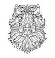 goat head coloring page vector image