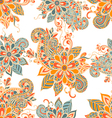 seamless pattern in boho style henna mehndi design vector image