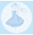 bride portrait vector image