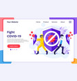 fight virus concept doctor and nurses vector image