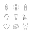 sex shop icons vector image