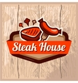 steak house logo vector image vector image