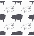 hipster style pig seamless pattern pork meat hand vector image
