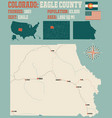 map eagle county in colorado vector image
