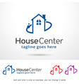 house center logo template vector image