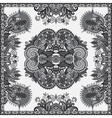 black and white authentic silk neck scarf vector image vector image