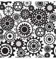 black gears steampunk seamless pattern vector image vector image