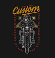motorcycle colorful vintage label vector image