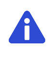 triangular information sign of navigate and guide vector image vector image