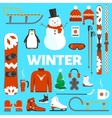 winter holidays objects vector image vector image