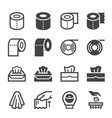 tissue paper icon set vector image vector image