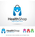 health shop logo template vector image