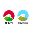 logo italian mountains isolated on white vector image