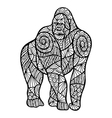 stylized monkey entangle vector image