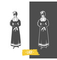 lady old fashion vector image vector image