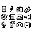 media icons vector image
