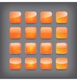 set of blank orange buttons vector image