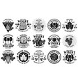 wine shop and winery set emblems vector image vector image
