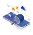 flat isometric concept network a lot of data vector image vector image